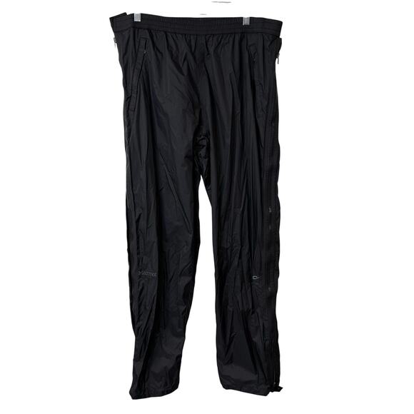 Marmot Men's Rain Pants Shell Side Zip Black XXL Waterproof - Picture 1 of 11
